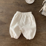 Square Cotton Pants für Babys – Weiche Baumwollhosen mit elastischem Bund