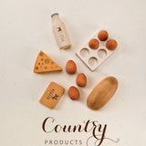 WOODEN PLAY FOOD SET / COUNTRY PRODUCTS