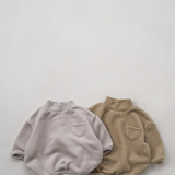 Caramel Sweatshirt - Minimalistische Kinderpullover mit Rollkragen in Pastellfarben