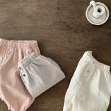 Square Cotton Pants für Babys – Weiche Baumwollhosen mit elastischem Bund