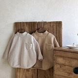 Caramel Sweatshirt - Minimalistische Kinderpullover mit Rollkragen in Pastellfarben