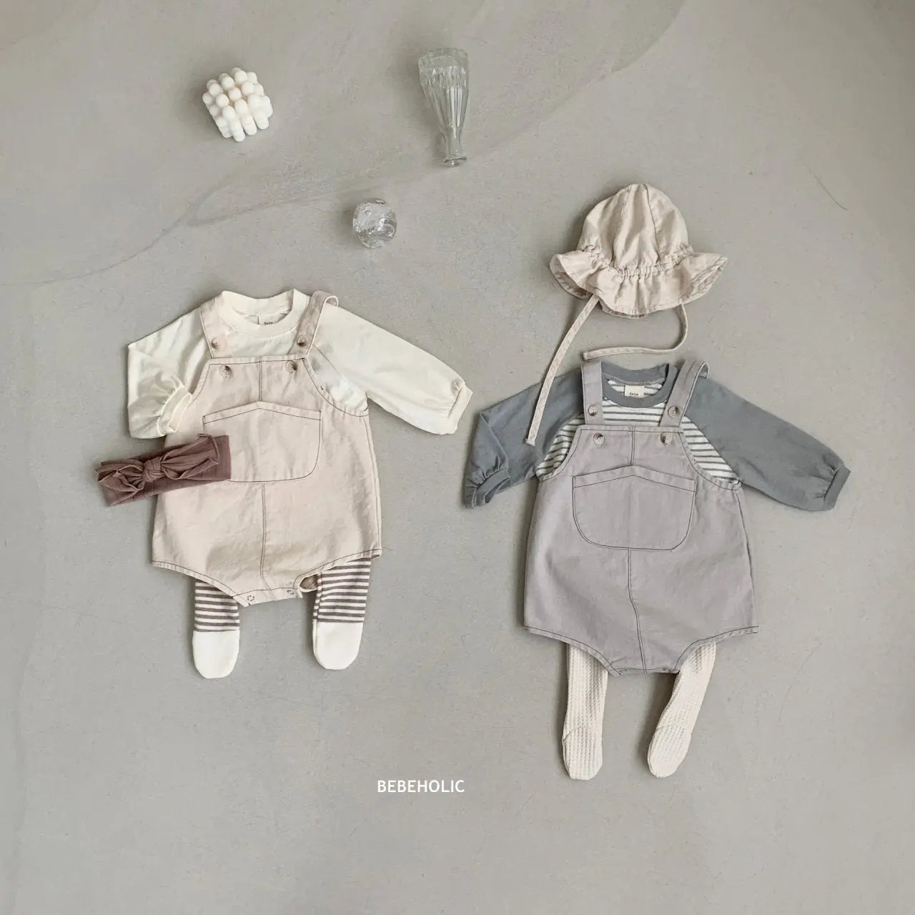 Chino Dungarees Bodysuit Bebe Holic