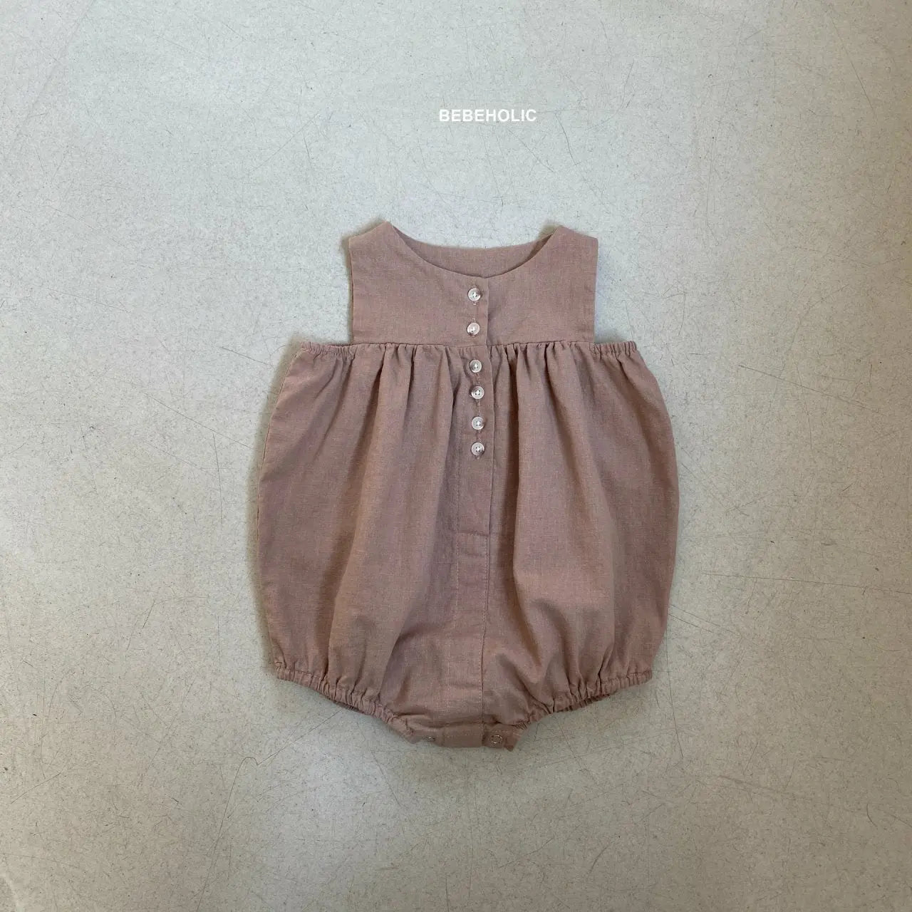 Linen Sleeveless Bodysuit Bebe Holic