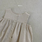 Linen Sleeveless Bodysuit Bebe Holic