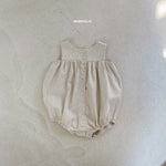 Linen Sleeveless Bodysuit Bebe Holic