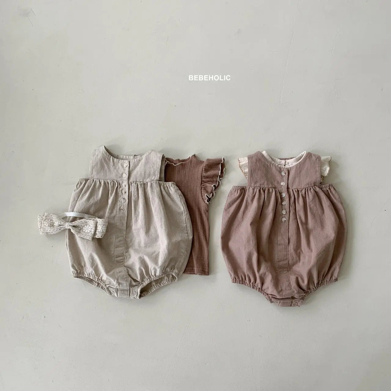 Linen Sleeveless Bodysuit Bebe Holic