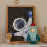 Little Lights - Space Rocket Mini Lamp | Teal